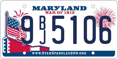 MD license plate 9BJ5106