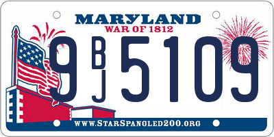 MD license plate 9BJ5109