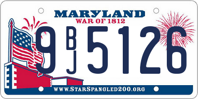 MD license plate 9BJ5126