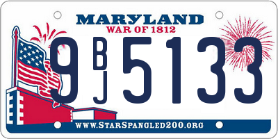 MD license plate 9BJ5133