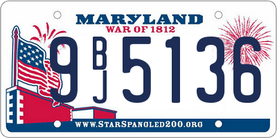 MD license plate 9BJ5136