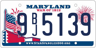 MD license plate 9BJ5139
