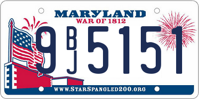 MD license plate 9BJ5151