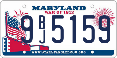 MD license plate 9BJ5159