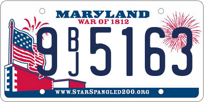 MD license plate 9BJ5163
