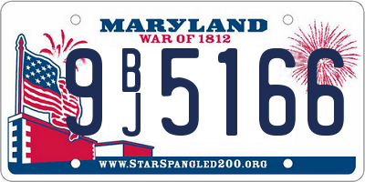MD license plate 9BJ5166