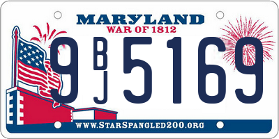 MD license plate 9BJ5169