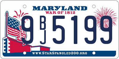 MD license plate 9BJ5199