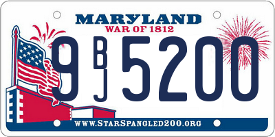 MD license plate 9BJ5200