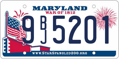 MD license plate 9BJ5201