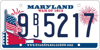 MD license plate 9BJ5217