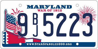 MD license plate 9BJ5223
