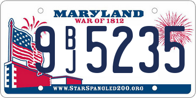 MD license plate 9BJ5235