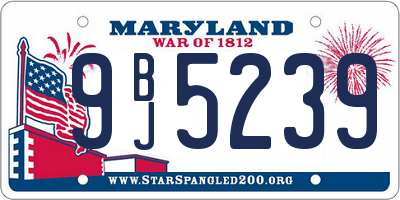 MD license plate 9BJ5239