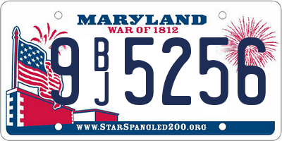 MD license plate 9BJ5256