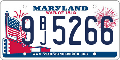 MD license plate 9BJ5266