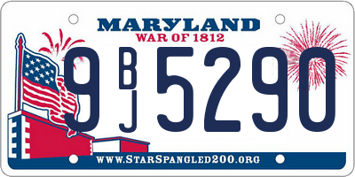 MD license plate 9BJ5290