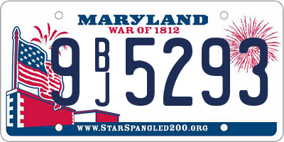 MD license plate 9BJ5293