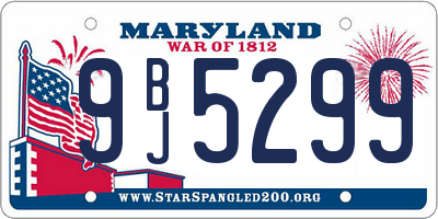 MD license plate 9BJ5299