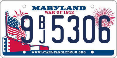MD license plate 9BJ5306