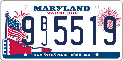 MD license plate 9BJ5519