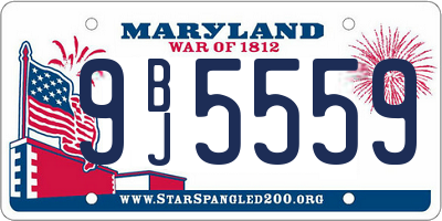 MD license plate 9BJ5559