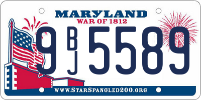 MD license plate 9BJ5589