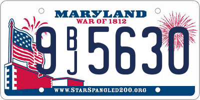 MD license plate 9BJ5630