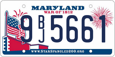 MD license plate 9BJ5661