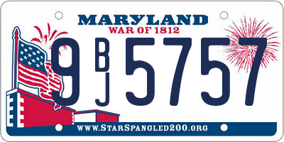 MD license plate 9BJ5757