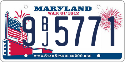MD license plate 9BJ5771