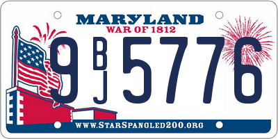 MD license plate 9BJ5776