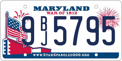 MD license plate 9BJ5795