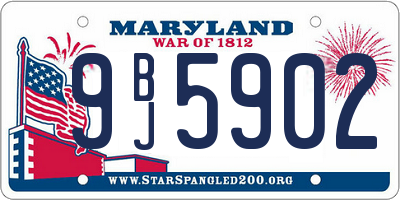 MD license plate 9BJ5902