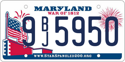 MD license plate 9BJ5950