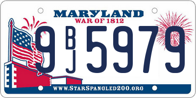 MD license plate 9BJ5979