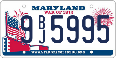 MD license plate 9BJ5995