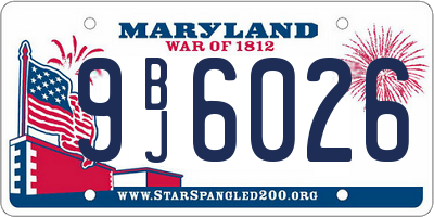 MD license plate 9BJ6026