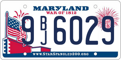 MD license plate 9BJ6029
