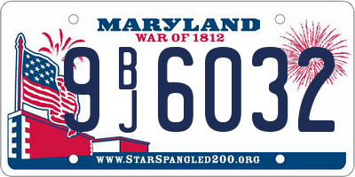 MD license plate 9BJ6032