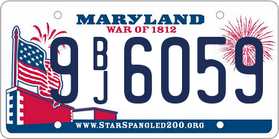 MD license plate 9BJ6059