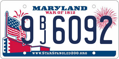 MD license plate 9BJ6092