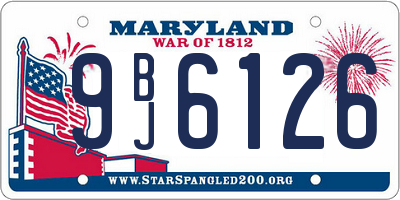 MD license plate 9BJ6126