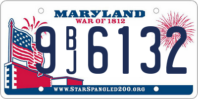 MD license plate 9BJ6132