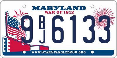 MD license plate 9BJ6133