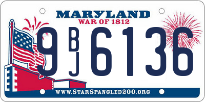 MD license plate 9BJ6136