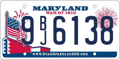 MD license plate 9BJ6138