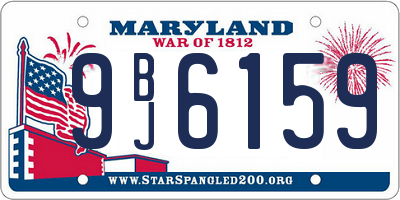 MD license plate 9BJ6159