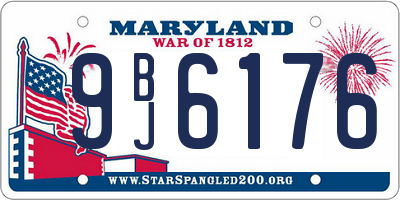 MD license plate 9BJ6176