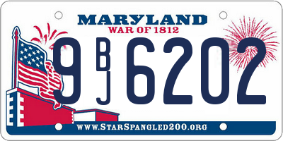 MD license plate 9BJ6202